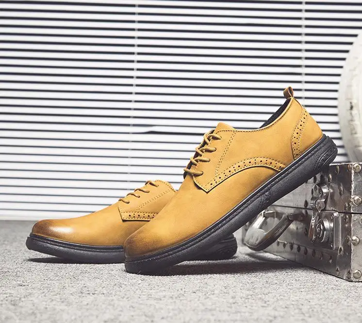 2019 Мужская обувь повседневная zapatos de hombre кожаная chaussure homme торжественное платье