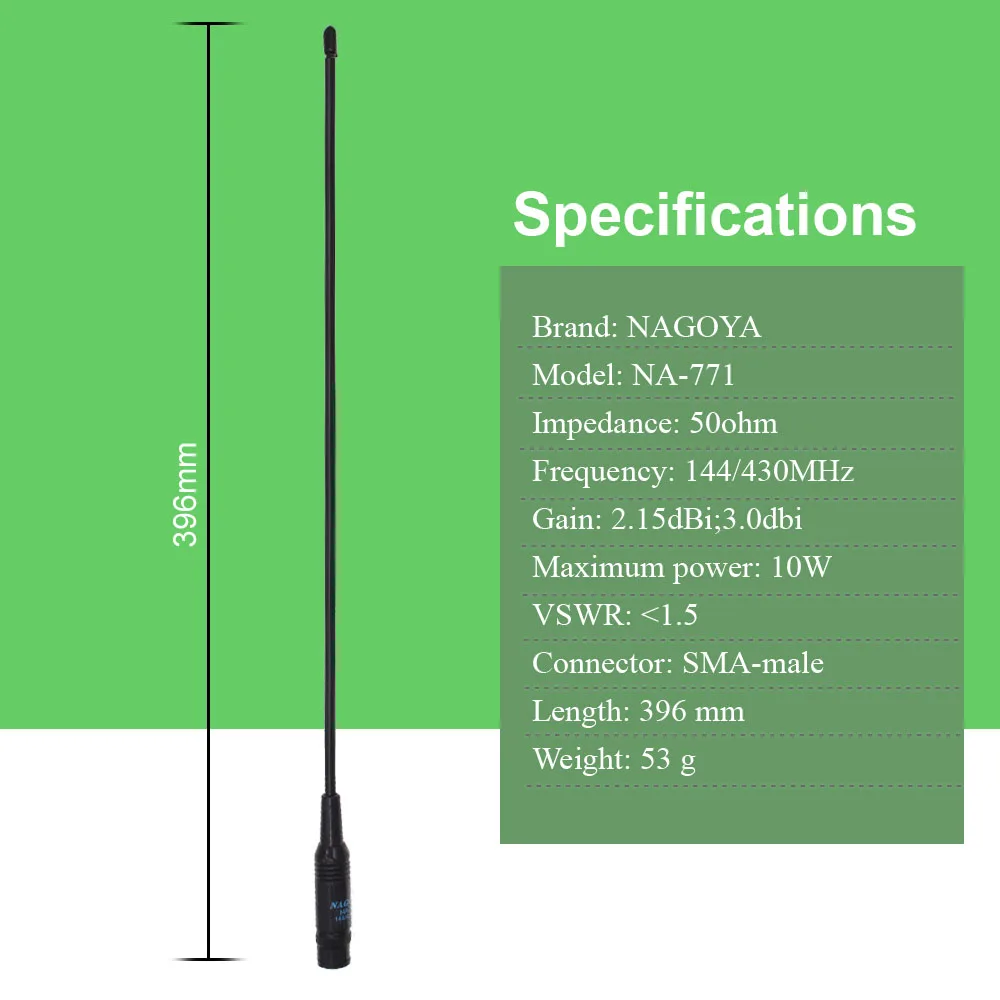 Портативная антенна 2 способ радио двухдиапазонный 144/430Mhz NA-771-SMA-M
