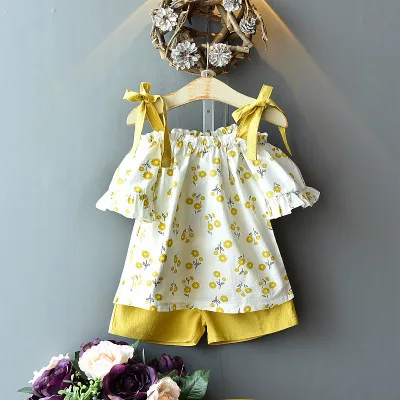 LX318 yellow 1ST комплект для девочек, Модный комплект из 2 предметов, леопардовая юбка с принтом, одежда для маленьких девочек детская одежда для девочек, Детский комплект - Цвет: LX318 yellow