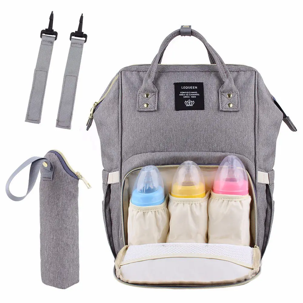 LEQUEEN Diaper Baby Bag USB Waterproof Maternity Travel Backpack Large Capacity Nappy Bags Nursing Baby Care Stroller Handbag