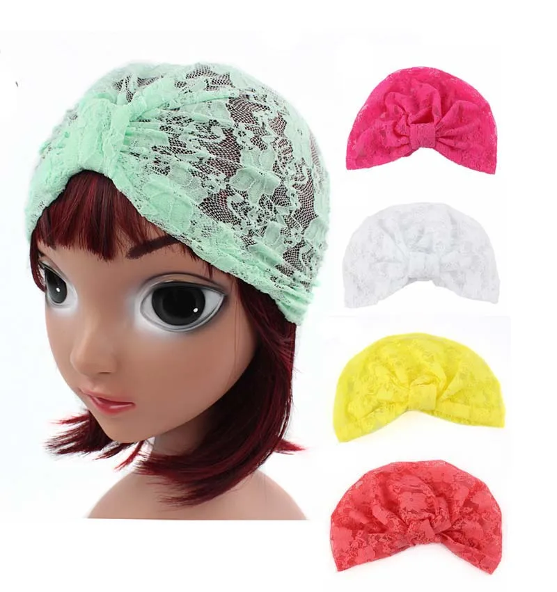 Новый милый кружевной тюрбан для девочек детская шляпа с капюшоном в индийском