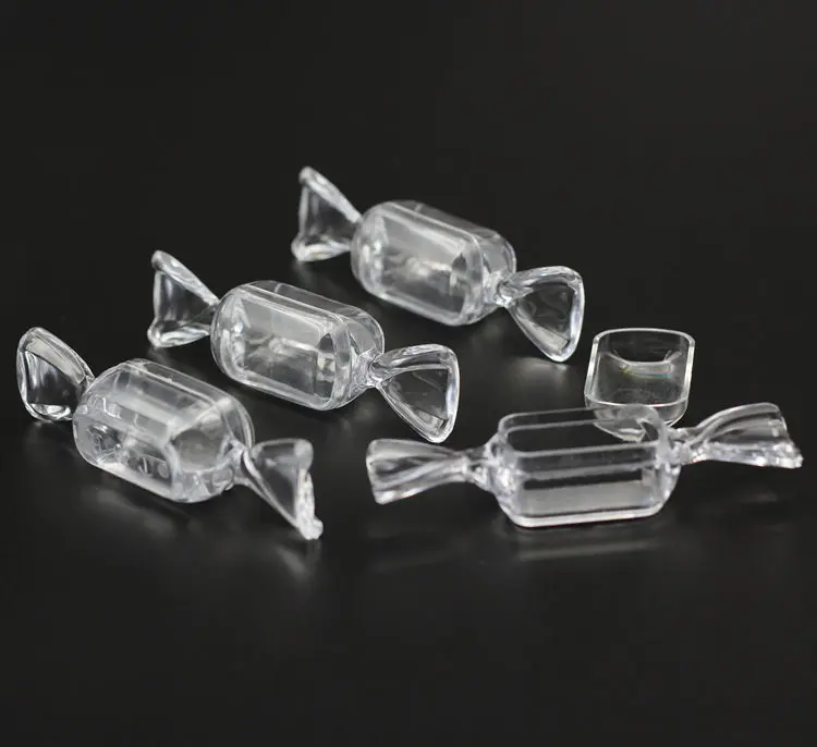 100 шт./лот, прозрачная Косметическая банка в форме конфет с крышкой, 5 г, пластиковая банка для крема, контейнер, упаковка для макияжа, пустые банки для образцов, PS бутылка