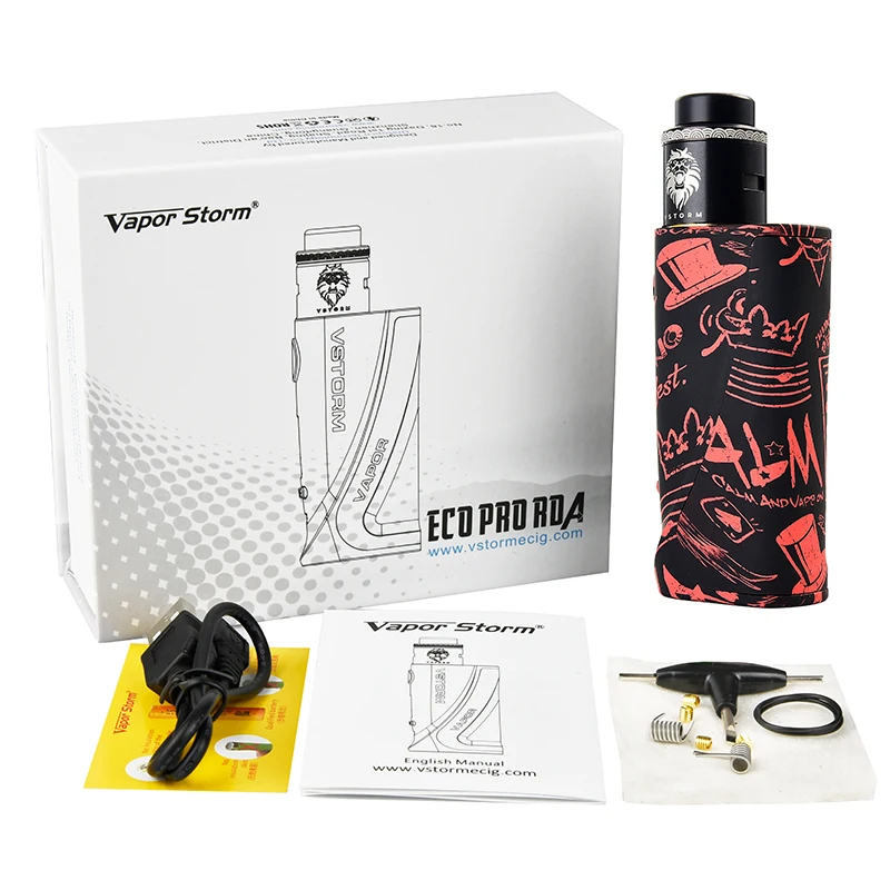 

NEW Arrivals 80W ECO PRO RDA Huge Vapor Box Mod 0.91 inch LED Electronic Cigarette 18650 Externa Battery e-Cigarette vape Kit