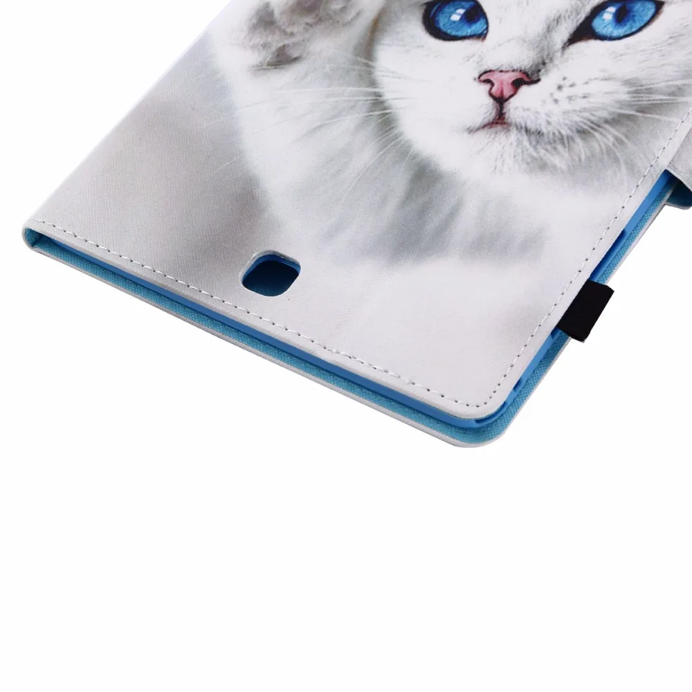 SM-T550 SM-T555 чехол для Samsung Galaxy Tab A 9,7 T550 T555 P550 P555 Smart Cover Funda планшет мультфильм подставка в виде кошки оболочки+ пленка+ ручка