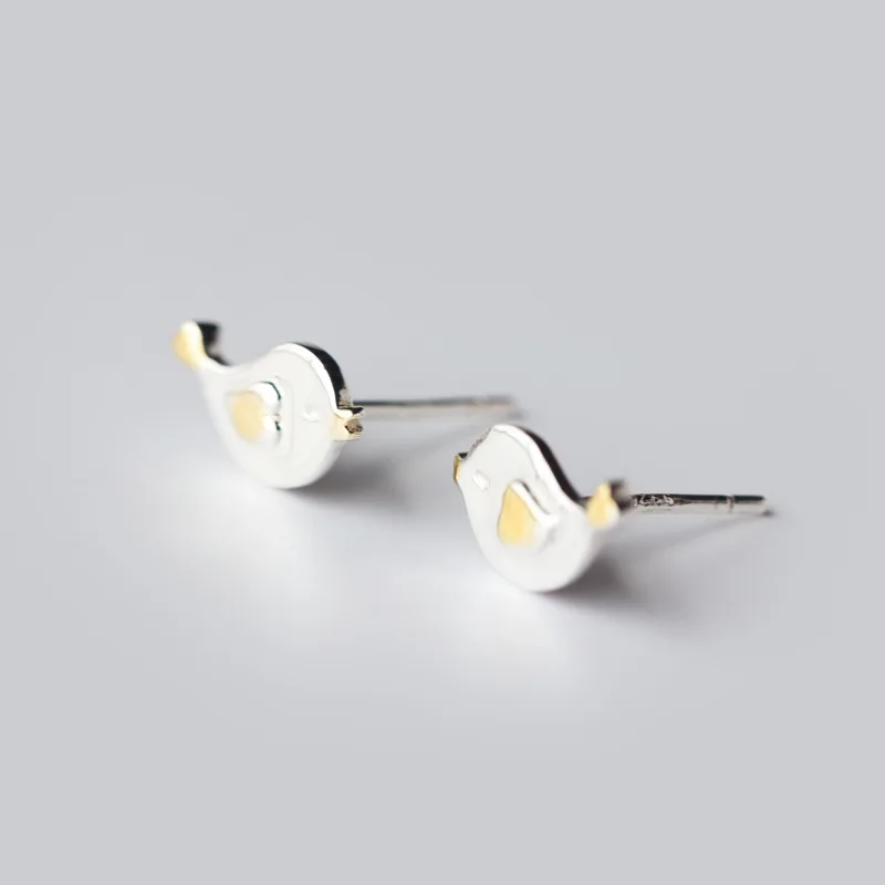 925 женские модные милые серьги с маленькими животными|bird earrings|ear jewelryearrings small |