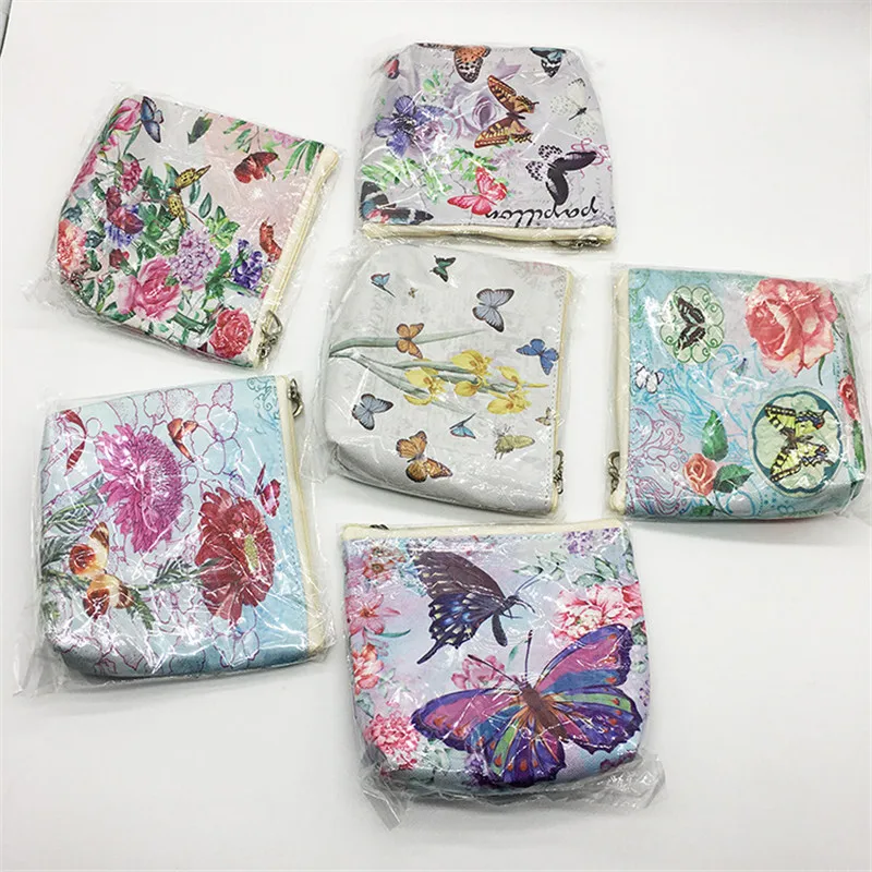 1 шт. винтажные кожаные кошельки с узором бабочки на молнии zero кошелек для девочек