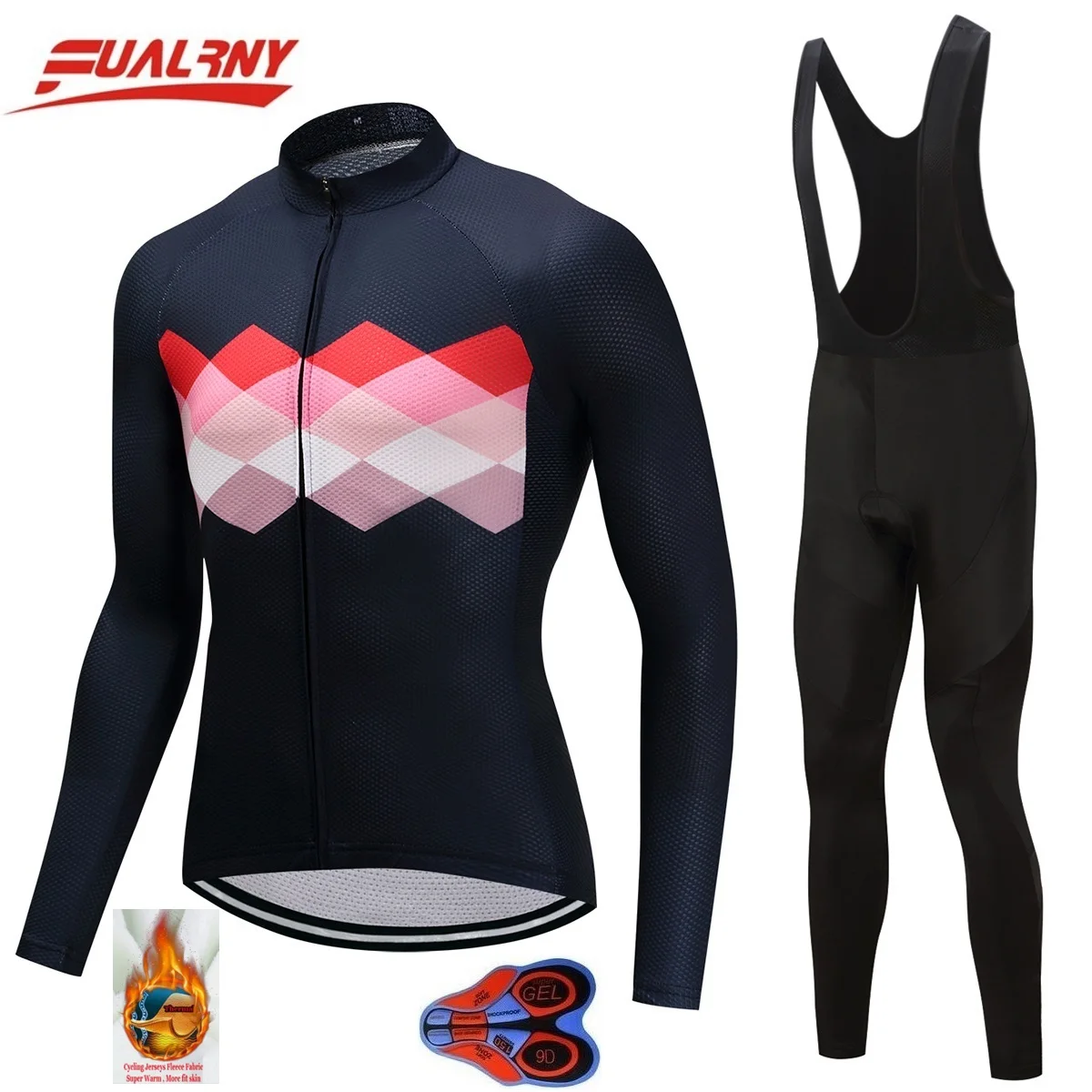 Команда fualrny флис Ropa Ciclismo Зимний Велоспорт Джерси/Зимняя Термальная флисовая майка/MTB велосипедная одежда для человека яркая грудь