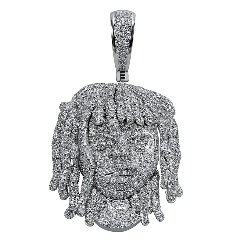 Ожерелье с подвеской Iced Out, Новое поступление, кубический цирконий ААА, большой размер, мужское ожерелье, модные ювелирные изделия в стиле хип-хоп - Окраска металла: No Chain