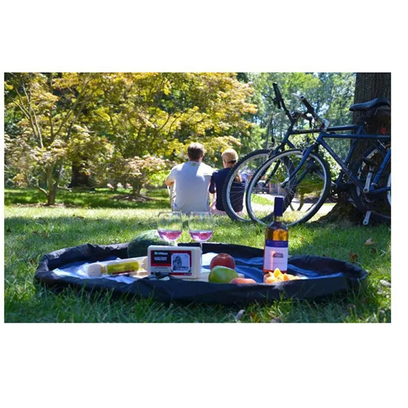Medium Size Infant Portable Playmats Waterproof Travel Picnic Mat Baby Toy Storage Bag Creative Gyms Sorting | Мать и ребенок