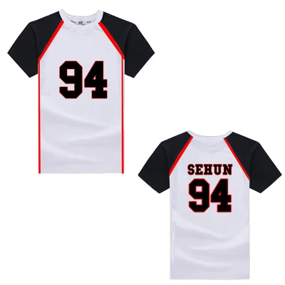 Новый EXO Love Me Right sehun baekhyun хлопковая белая футболка свободные летние рубашка с