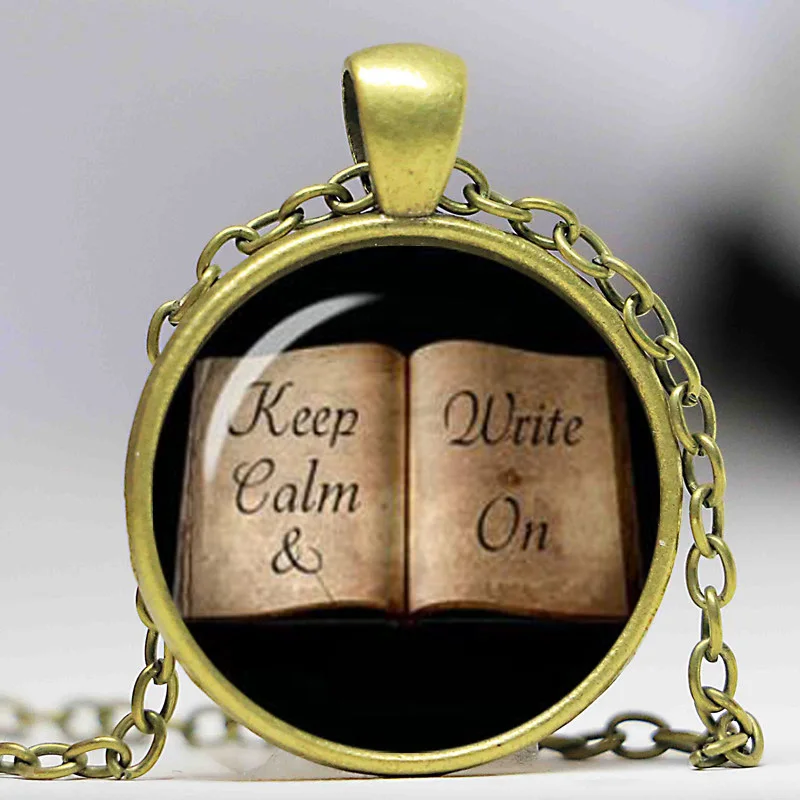 Ожерелье с кабошоном для влюбленных Подарочная книга вдохновляющими цитатами