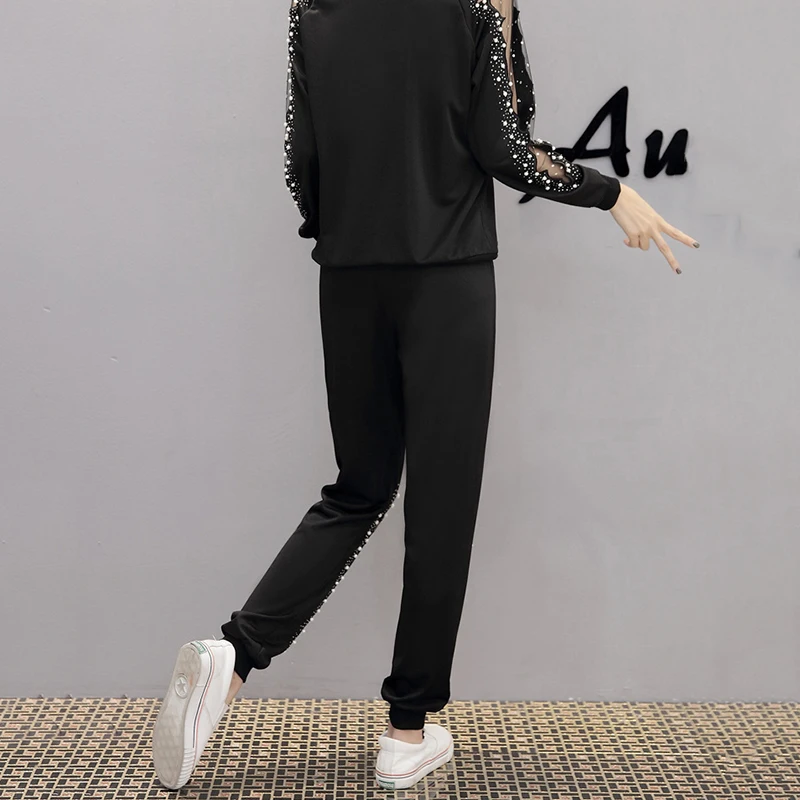 Женский спортивный костюм большого размера 4XL с длинным рукавом|piece set women|set
