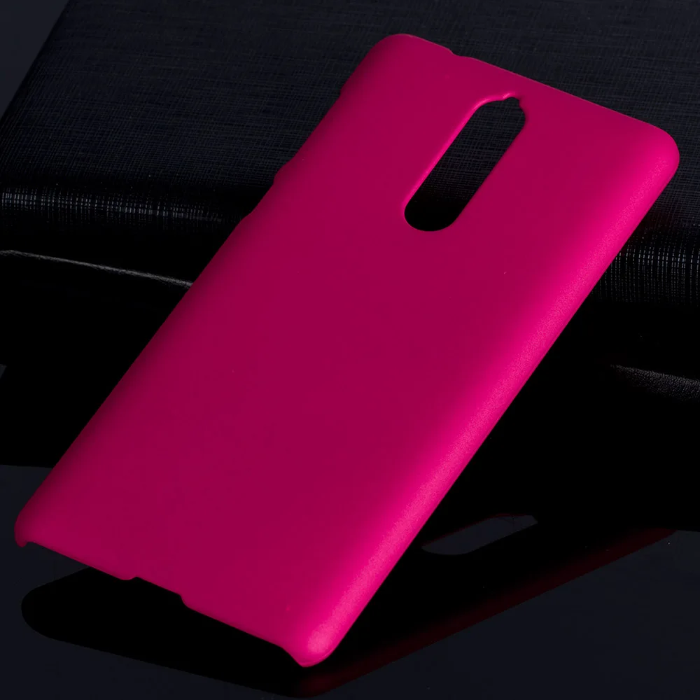 Rose Red Матовая Пластик Coque 5.3For Nokia 8 чехол для Nokia 8 Nokia8 телефона чехол-лента на заднюю панель - Цвет: Rose Red