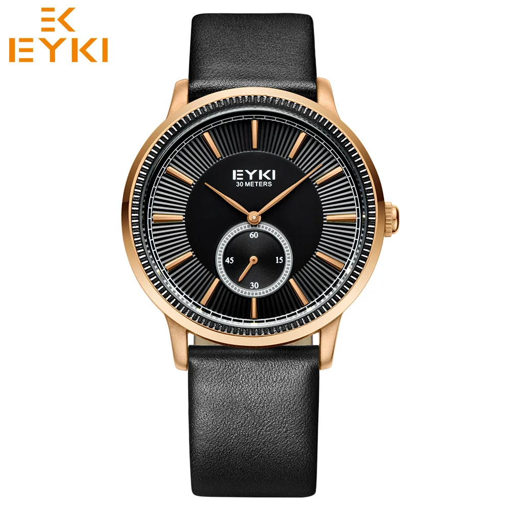 EYKI деловые мужские часы лучший бренд роскошный кварцевый механизм из