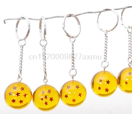 50Set Anime Goku Dragon Ball Super Keychain 3D 1-7 Stars Cosplay Crystal Key chain Collection Toy Gift key Ring 7PCS/Set | Украшения и