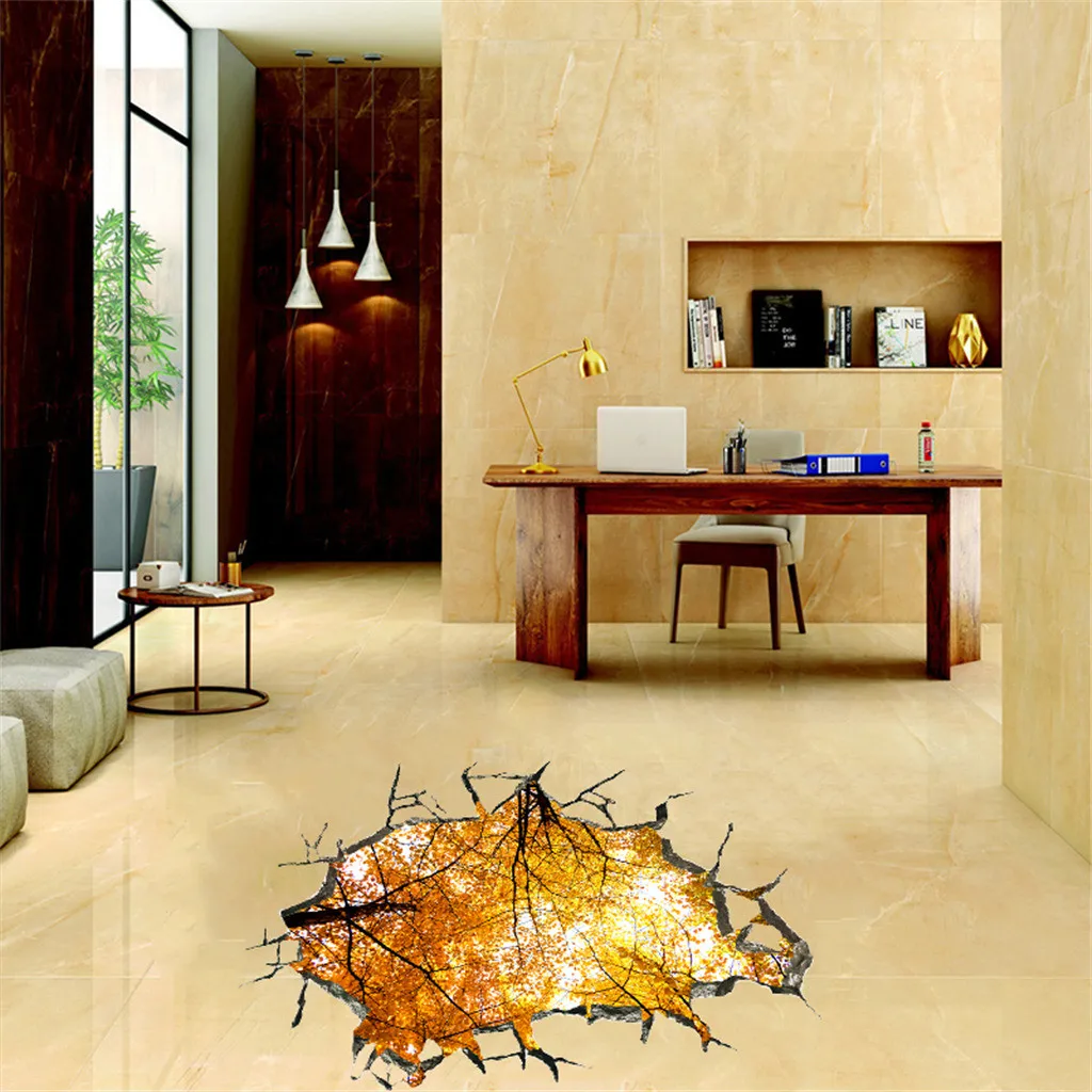 Стена kakuder стикер 3D @ Осенняя декорация наклейка съемный художественный