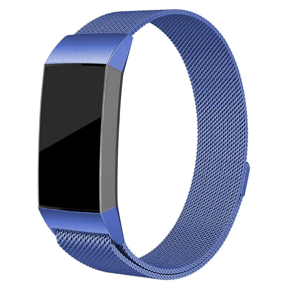 Новая мода магнитная сетка петля ремешок для Fitbit Charge 3 из нержавеющей стали сменный ремешок для наручных часов металлический браслет ремешок