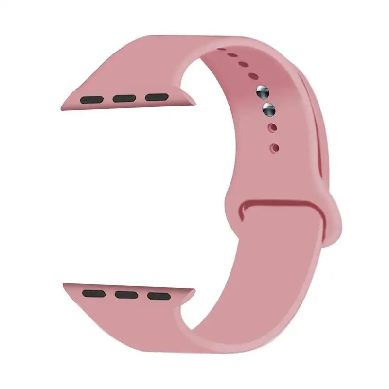 Light pink Joyozy 25 цветной мягкий силиконовый спортивный ремешок для apple watch полосы 42 мм/38 мм серии 4/3/2/1 для apple watch band - Цвет ремешка: Light pink