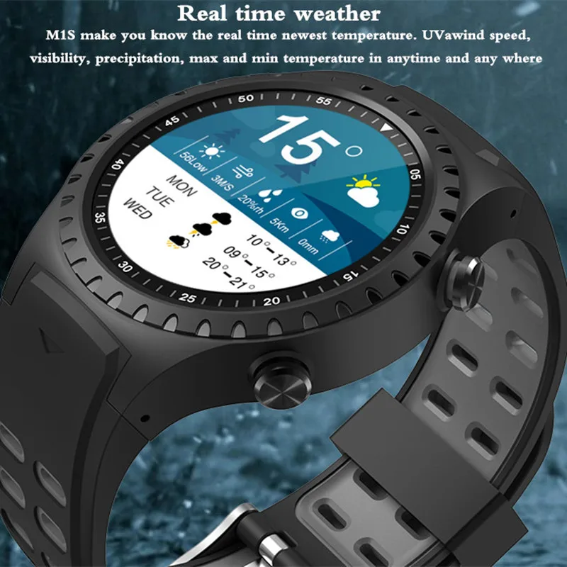 Умные часы для мужчин M1S, умные часы с поддержкой SIM и Bluetooth телефона, gps, мужские уличные спортивные часы с монитором сердечного ритма, умные часы