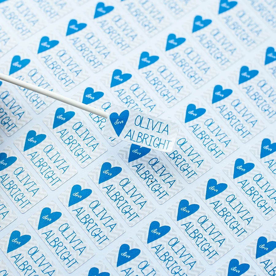 #15BGJ-Free postage-13x26mm Colorful label sticker school supply Heart-shaped name stickers cute， small | Дом и сад