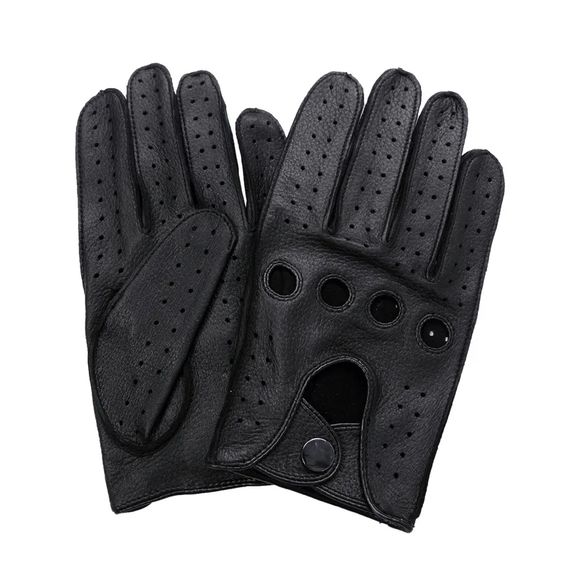 Роскошные мужские кожаные перчатки без подкладки|deerskin leather gloves|leather glovesmens unlined gloves