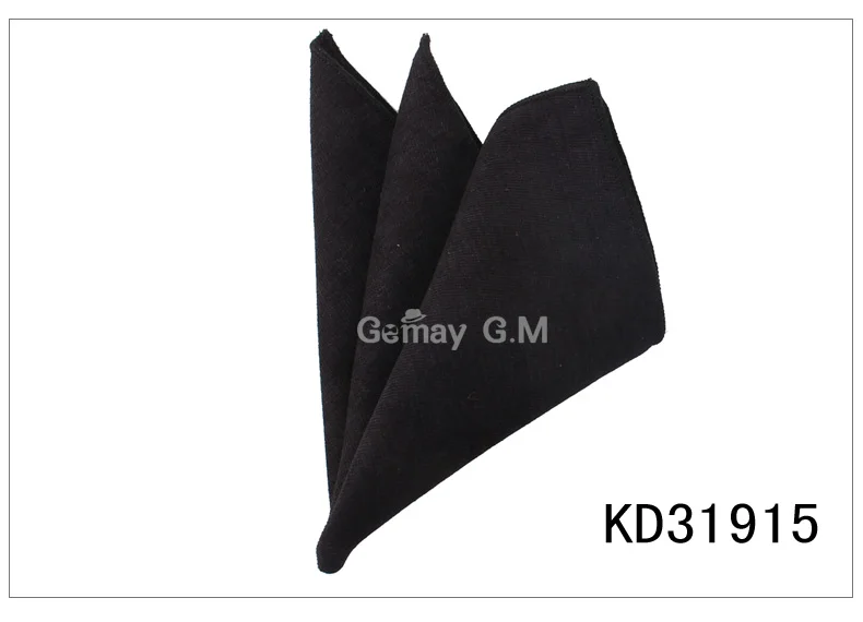 KD31915 Однотонные хлопковые карманные квадратные мужские костюмы, мужские носовые платки, повседневный костюм, квадратные носовые платки, полотенца, вечерние шарфы - Цвет: KD31915