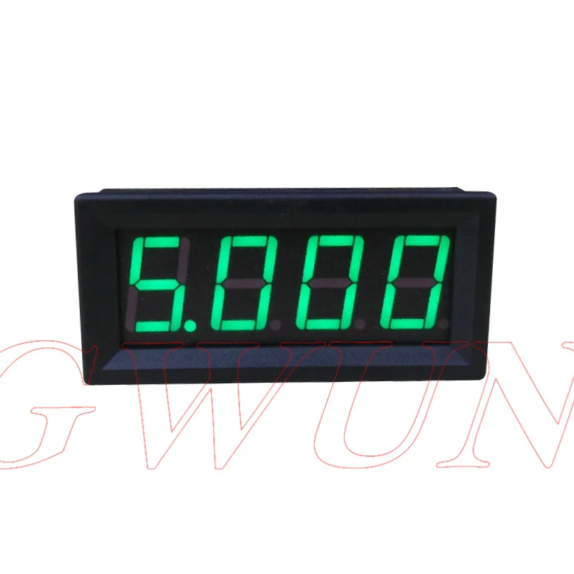 Зеленый GWUNW BY456A 0-5.000A(5A) 4 Бит Цифровой амперметр переменного тока Панель метр 0,56 дюймов светодиодный - Цвет: Зеленый