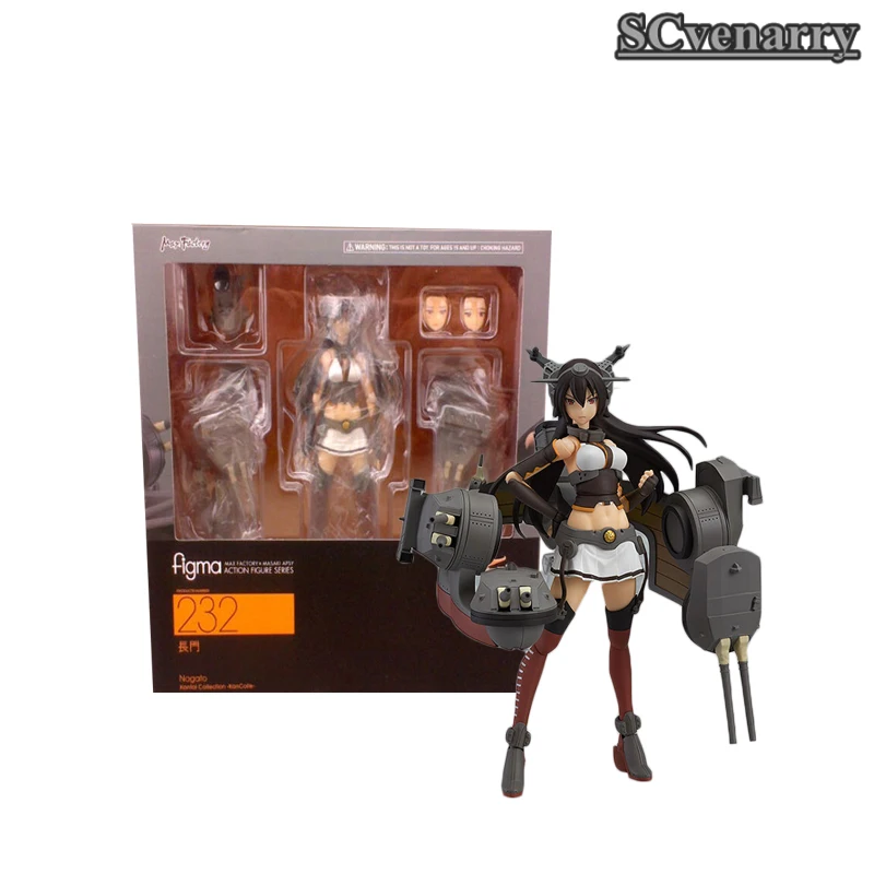 Аниме флотская коллекция Nagato Figma 232 ПВХ фигурка модель игрушки 14 см|Игровые