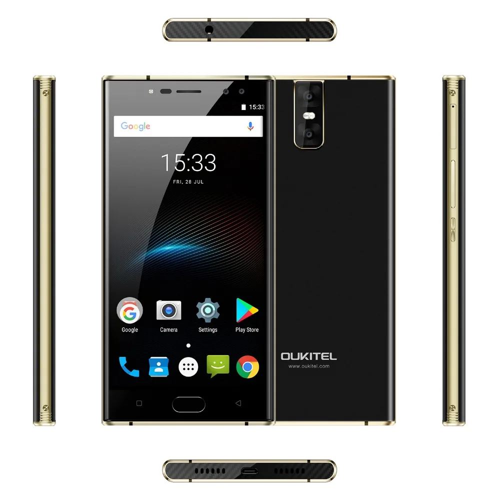 Oukitel K3 16MP + 2MP 4 камеры мобильного телефона MT6750T Octa Core GB 64 сотовые телефоны 5 дюйма 6000