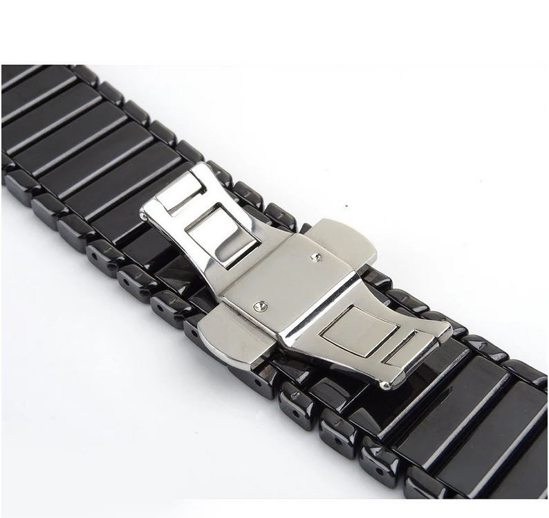Модные керамические ремешок для наручных часов Apple watch серии 3/2 соединяющий ремешок браслета с переходник для iwatch 38 мм 42 мм полосы черный, белый цвет