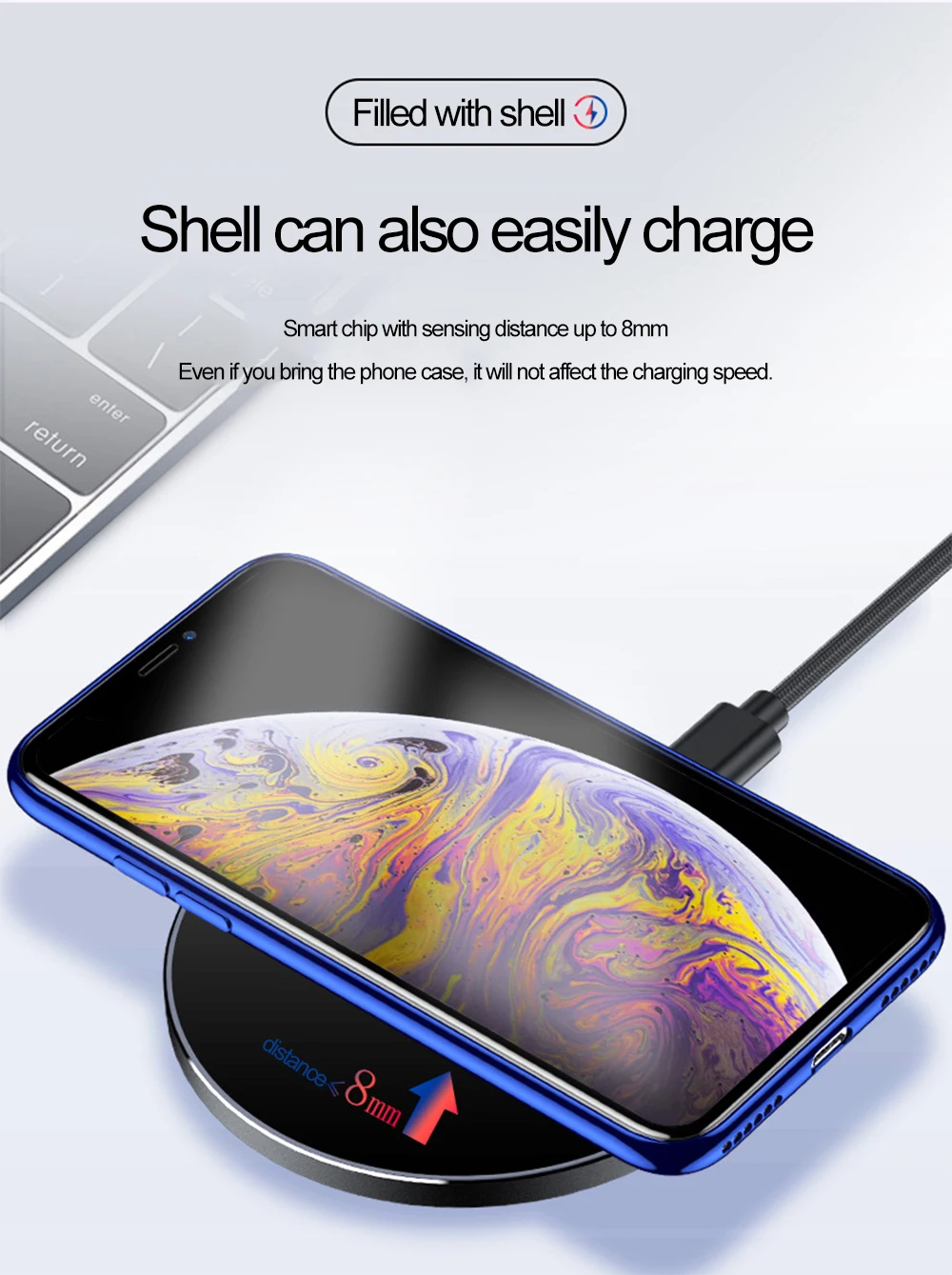 15 Вт Qi Быстрое беспроводное зарядное устройство для huawei Mate20 samsung S9 S8 S7 S6 10 Вт быстрое зарядное устройство для iPhone X XS MAX XR 8 Xiaomi Mix 2S