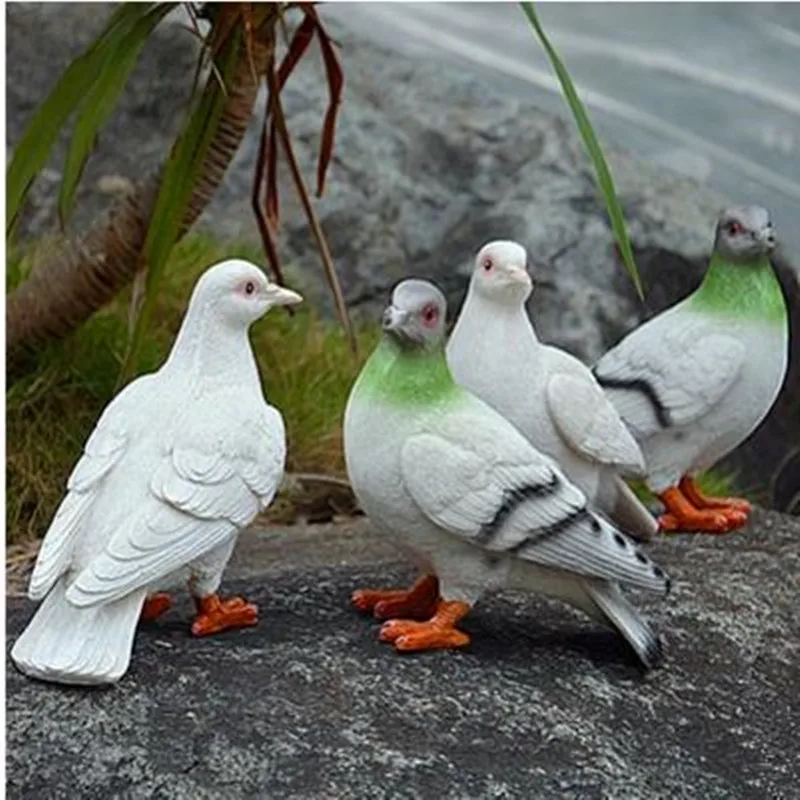Simulation resin pigeon crafts decoration garden landscape sculpture courtyard wedding event design | Дом и сад
