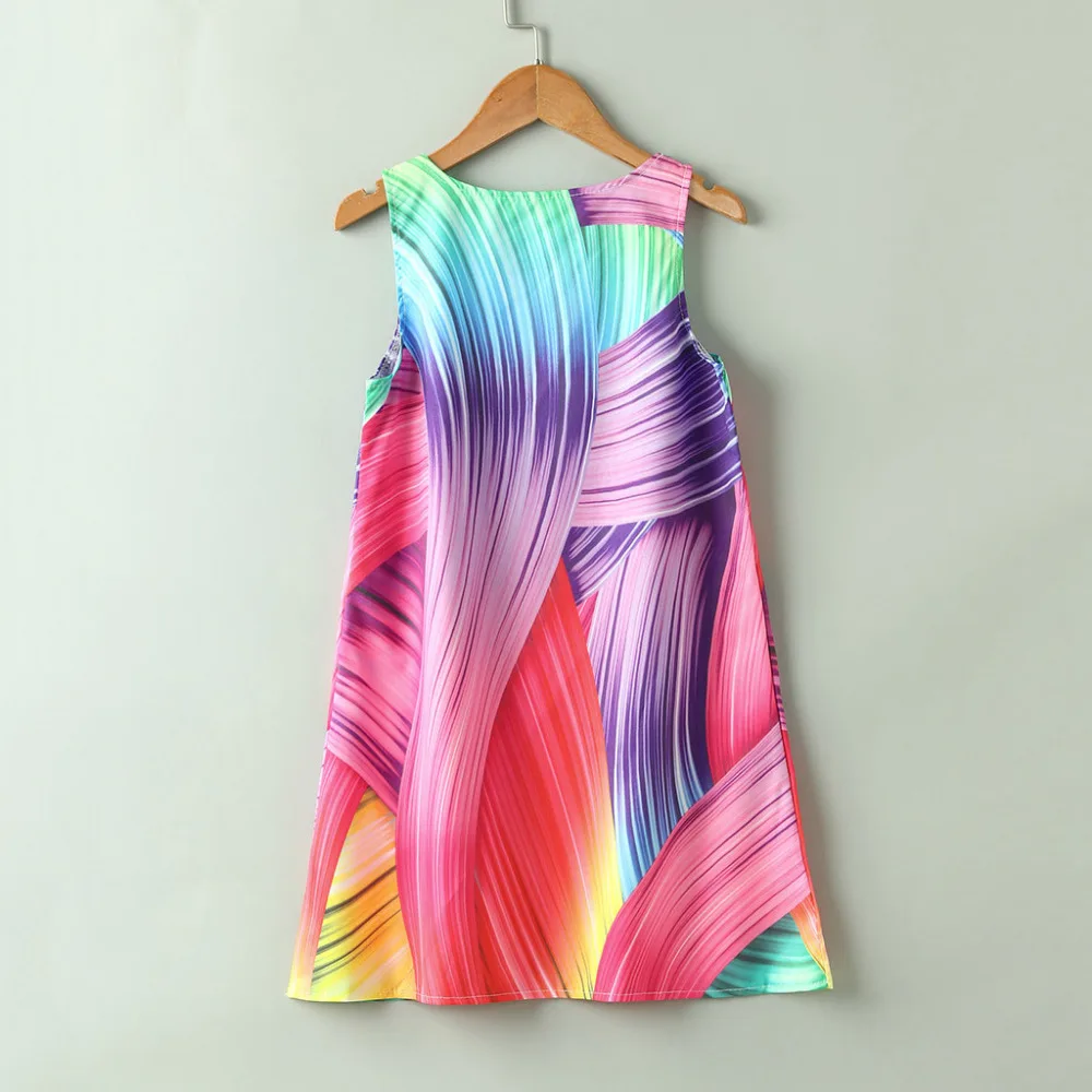 Teen Dress Toddler Kid Girl Sleeveless 3D Cartoon Print Dresses Casual Clothes New 2019 Summer A1 | Детская одежда и обувь