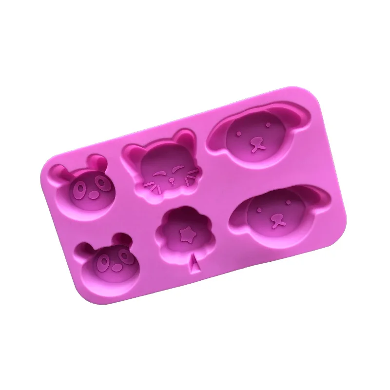Silicone Cake Mold Soap 6 Animals Elephant Panda The Ice Lattice Chocolate Pudding Baking Tool | Дом и сад