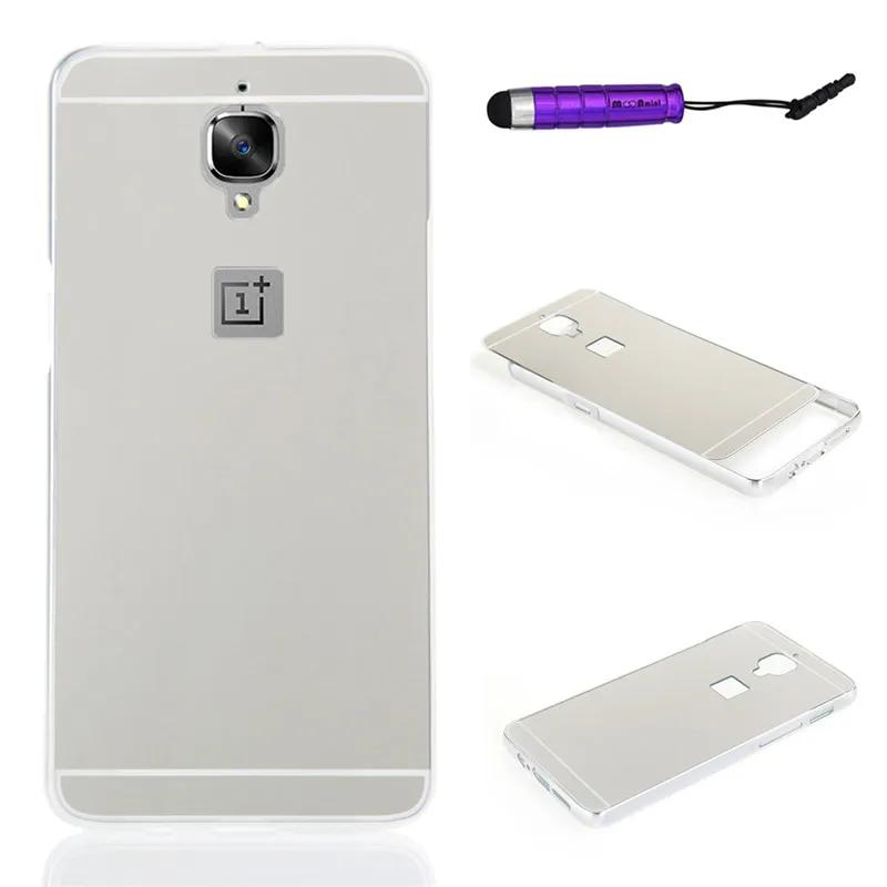 Чехол для Oneplus 3 One plus 3T жесткий чехол с зеркальным эффектом и металлической рамкой