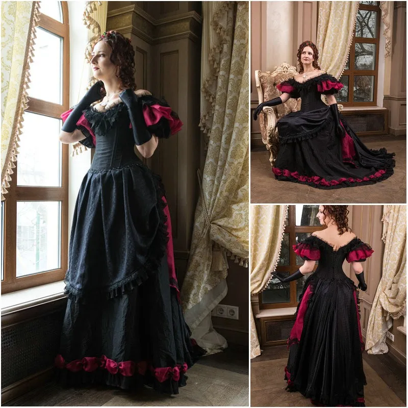 

SC-513 Victorian Gothic/Vintage Dress Halloween Theater dress Custom made