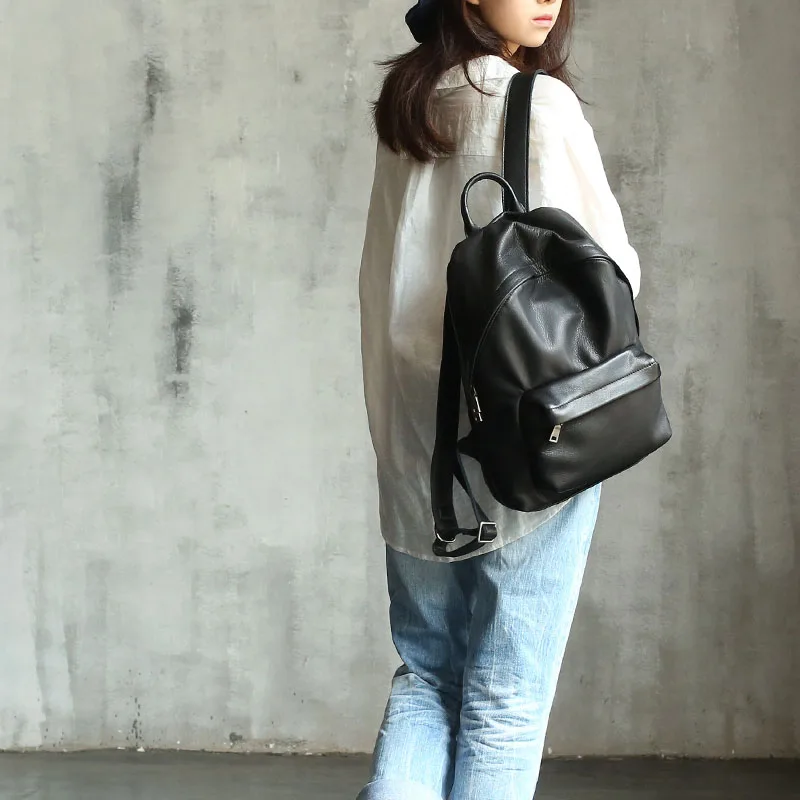 Женский рюкзак из натуральной кожи в стиле ретро|bag simple|original backpackbackpack classic |