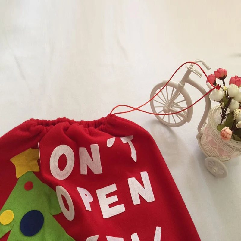 1 шт. Высокое качество 50*64 см красный Санта-Клаус большой рюкзак Новогодний