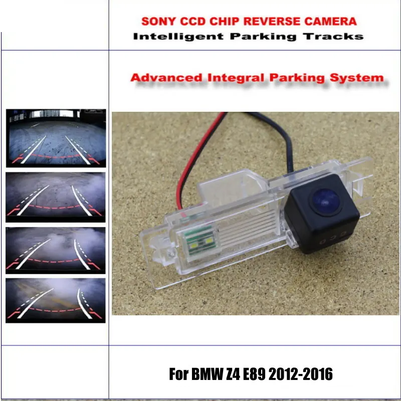 

Автомобильная камера заднего вида для BMW серии Z4 E89 2012-2016, интеллектуальные парковочные треки, задняя NTSC RCA AUX HD CCD SONY CAM