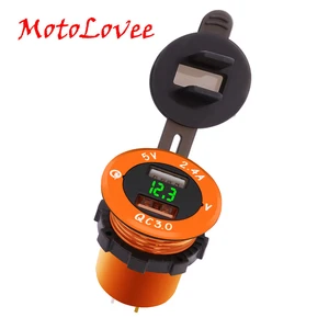 MotoLovee автомобильное быстрое зарядное устройство QC 3,0 адаптер питания двойной USB автомобиль DC 12 V-24 V прикуриватель для iPhone Android