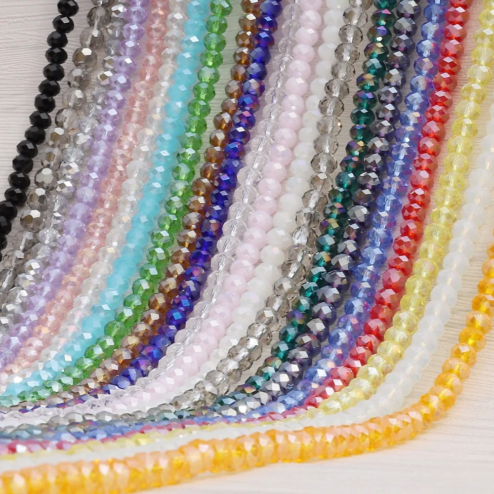 Бисер Nicebeads 125-195 шт./лот разноцветные стеклянные круглые бусины с гранями 2 мм 3 4