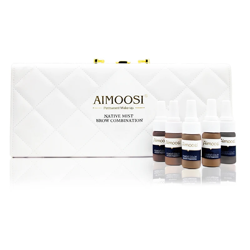 6 шт. AIMOOSI микроблейдинг макияж Пигмент Набор для бровей Native Mist комплект