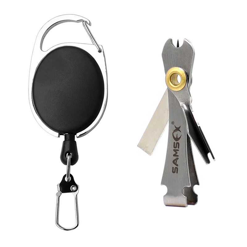 4in1 Silver Nipper SAMSFX быстрое завязывание узлов инструмент Fly Рыбалка Нипер Fly Line резак Кусачки Ножницы Быстрый галстук ноготка рыболовные снасти инструменты аксессуары - Цвет: 4in1 Silver Nipper