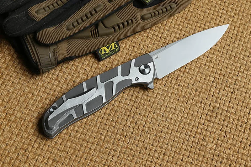 Складной шариковый подшипник F95 нож с титановой ручкой D2 карманный для кемпинга и