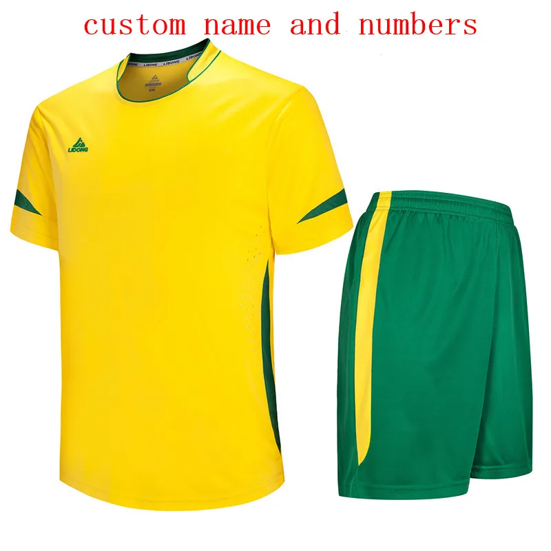 custom name numbers Lidong Для мужчин футбольная форма для мальчиков футбол одежда футбольные формы пользовательское имя номера надпись на футболке - Цвет: custom name numbers