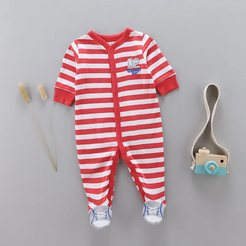 spring and autumn Baby cotton rompers newborn onesie baby girl boy long-sleeved onesie pajamas kids clothes