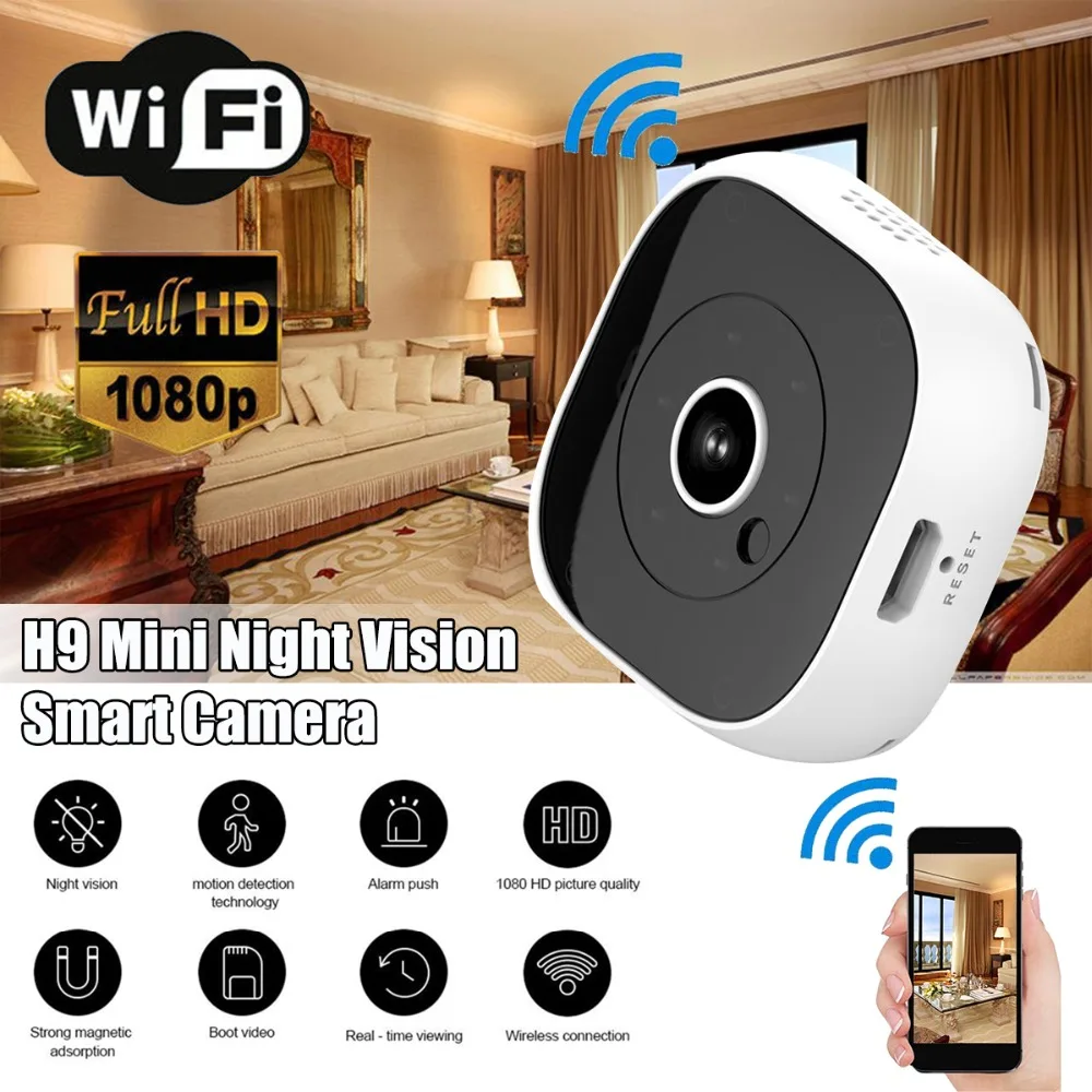 Мини камера Wifi IP HD ночное видение 1080P видеокамера Android открытый DVR DV 140 градусов