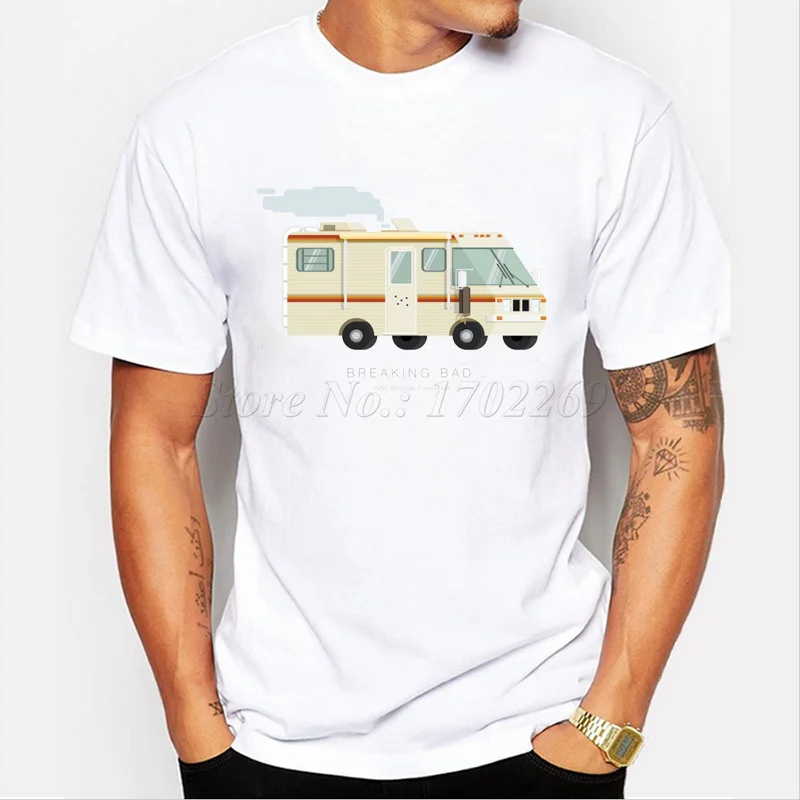 Мужская футболка с рисунком знаменитого кулинарного автомобиля во все тяжкие