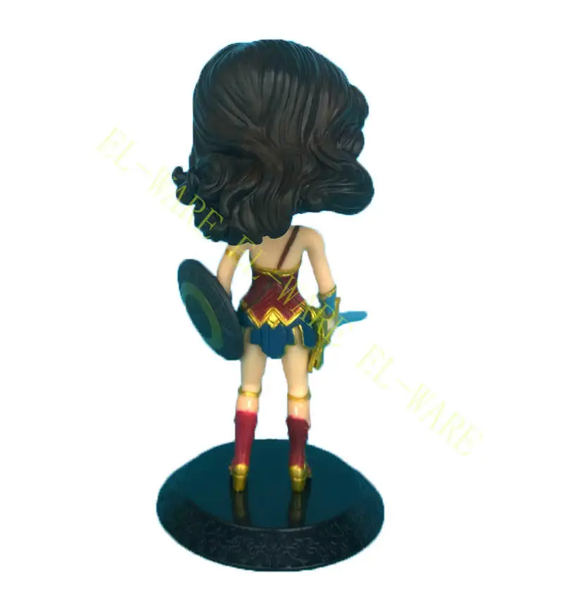 1 шт. DC Comics Wonder Woman Q Version Diana Justice League милые ПВХ Аниме фигурки Куклы Модель