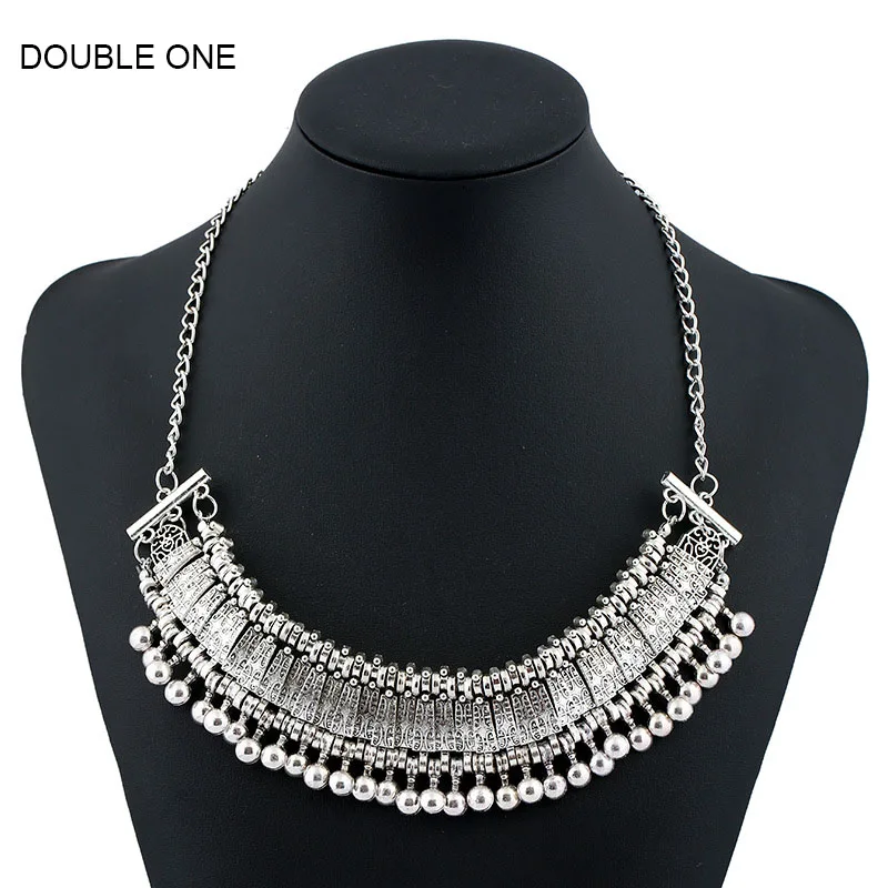 2017 богемное винтажное колье для женщин массивное большое античное Золотое и